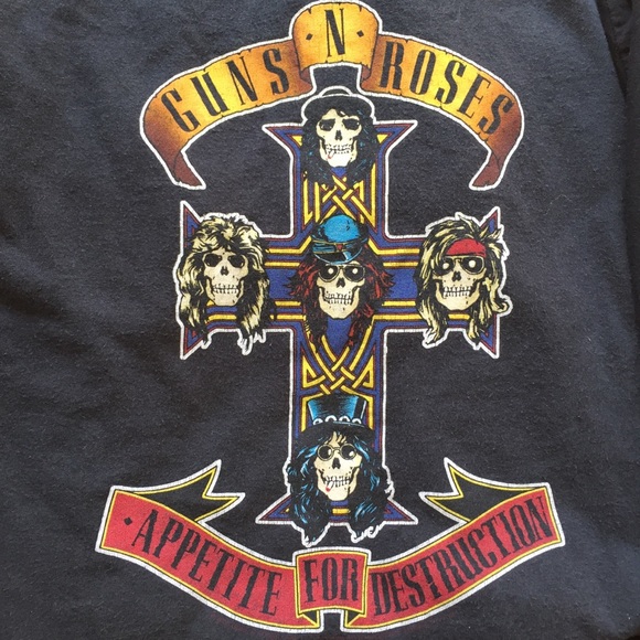 4 Band Shirts (Guns N Roses/Iron Maiden/Megadeath - Picture 2 of 8